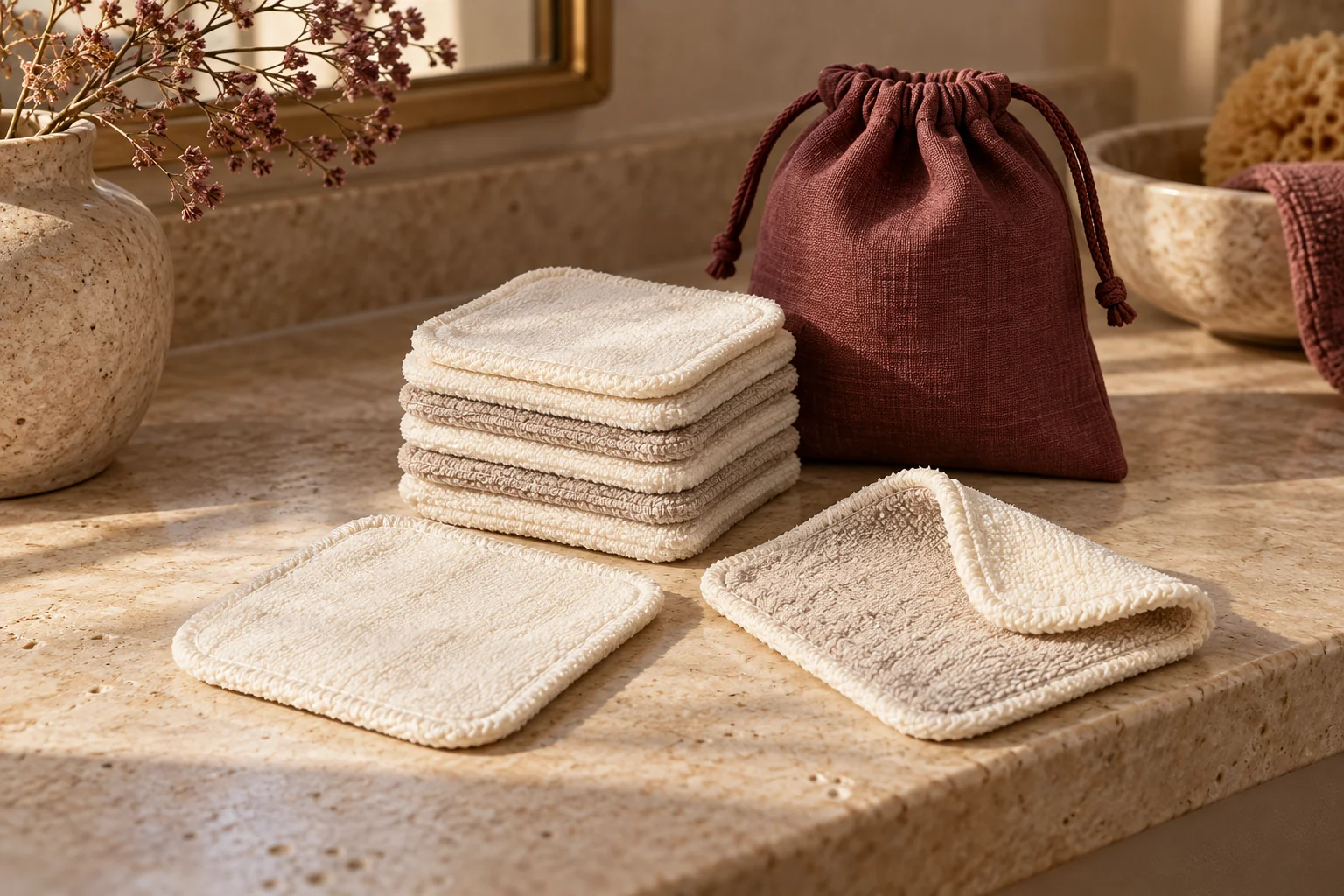Makeup remover cloths — illustrative product visual